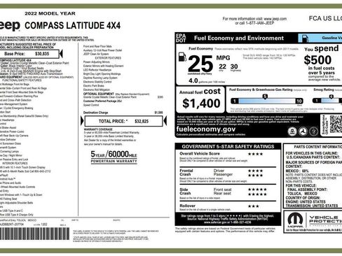 Used 2022 Jeep Compass Latitude image 28