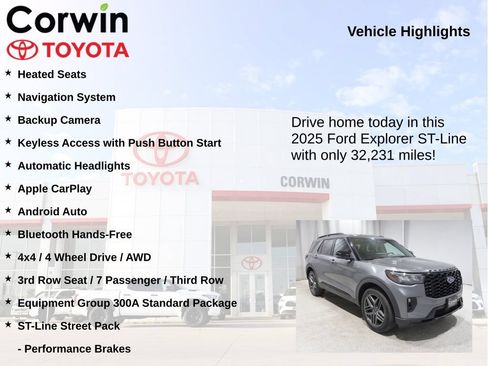 Used 2025 Ford Explorer ST-Line w/ ST-Line Street Pack AWD/4WD image 6