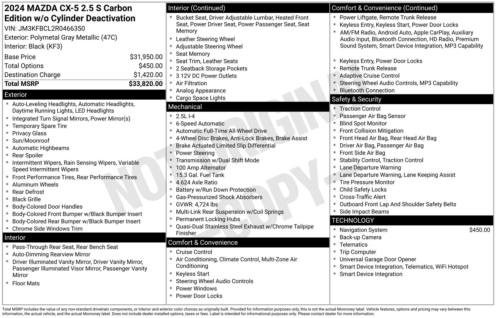 Used 2024 MAZDA CX-5 Carbon Edition AWD/4WD image 32