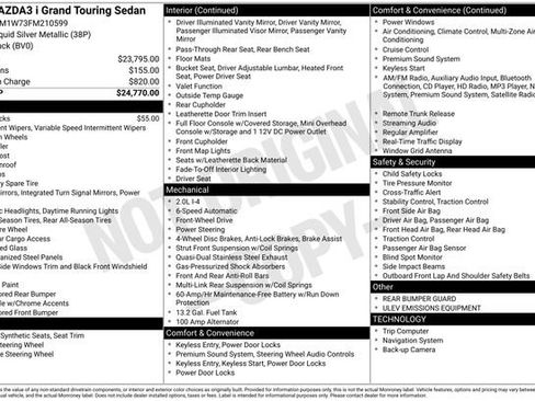 Used 2015 MAZDA MAZDA3 i Grand Touring image 10