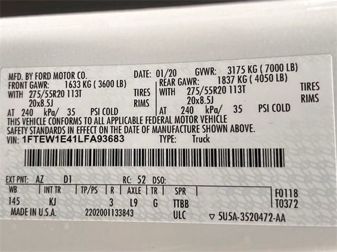 Used 2020 Ford F150 King Ranch w/ Equipment Group 601A Luxury image 34