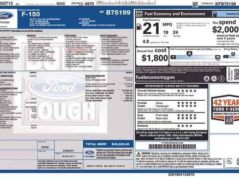 Certified 2019 Ford F150 XLT w/ Equipment Group 302A Luxury image 10