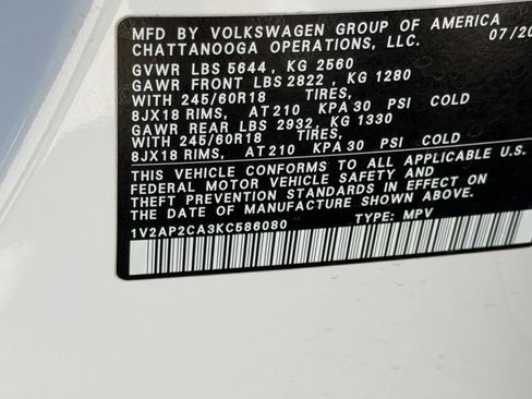 Used 2019 Volkswagen Atlas S FWD image 27