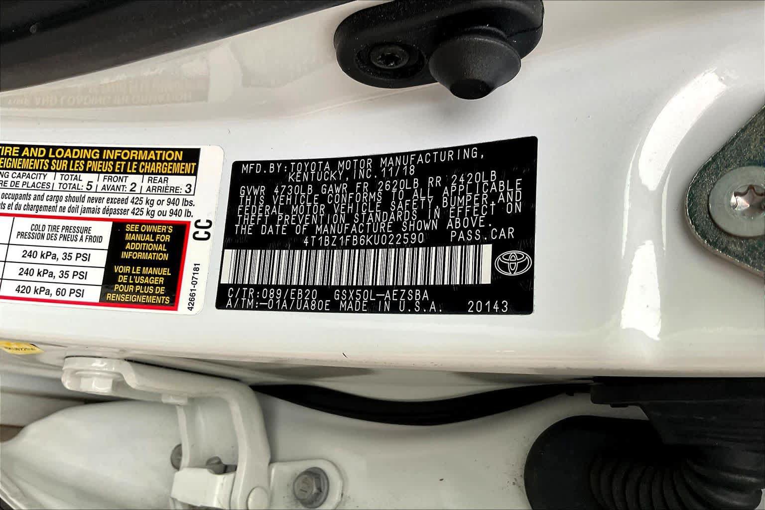 Used 2019 Toyota Avalon Touring FWD image 35