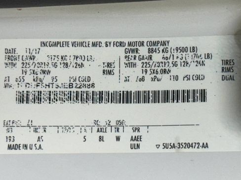 Used 2018 Ford F550 4x4 Regular Cab Super Duty image 79