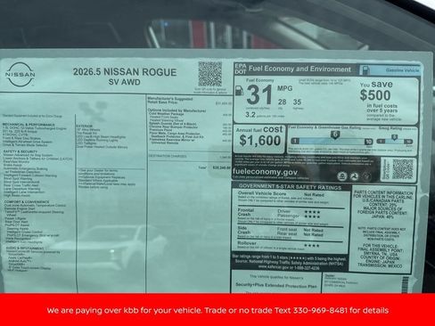 New 2026 Nissan Rogue SV w/ Cold Weather Package AWD/4WD image 36
