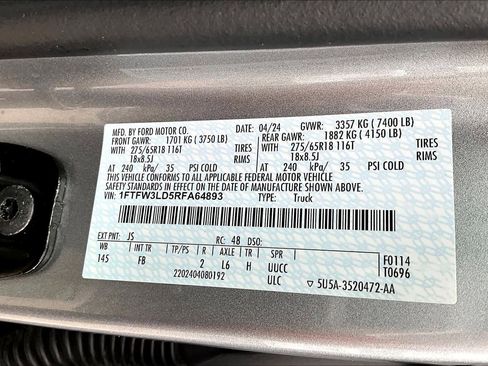 Certified 2024 Ford F150 XLT w/ Equipment Group 302A MID AWD/4WD image 34