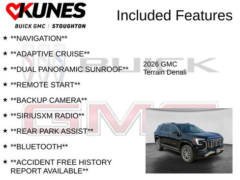 New 2026 GMC Terrain Denali w/ LPO, Floor Liner Package AWD/4WD image 2