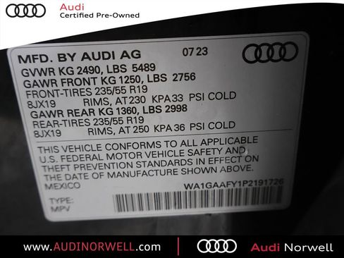 Certified 2023 Audi Q5 2.0T Premium w/ Convenience Package image 3