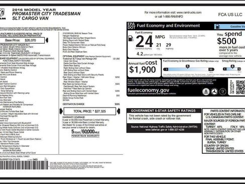 Used 2016 RAM ProMaster City Tradesman SLT w/ Rear Back-up Camera Group image 9