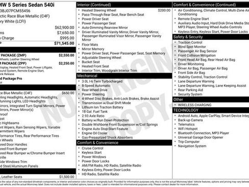 Used 2023 BMW 540i w/ M Sport Package RWD image 43