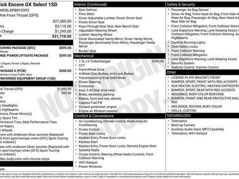 Used 2023 Buick Encore GX Select w/ Sport Touring Package FWD image 37