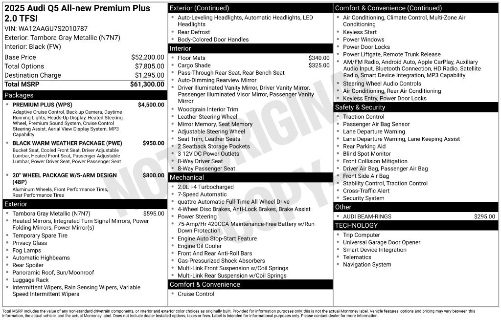 Certified 2025 Audi Q5 Premium Plus w/ Premium Plus AWD/4WD image 32