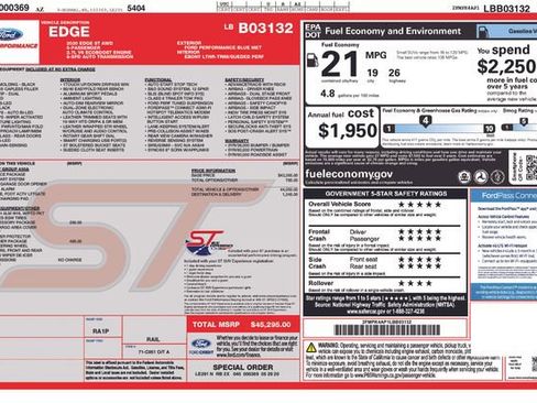 Used 2020 Ford Edge ST w/ Cold Weather Package AWD/4WD image 19