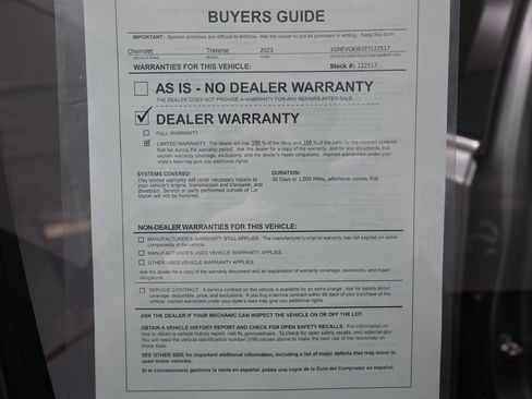 Used 2023 Chevrolet Traverse LT w/ LPO, Floor Liner Package image 41