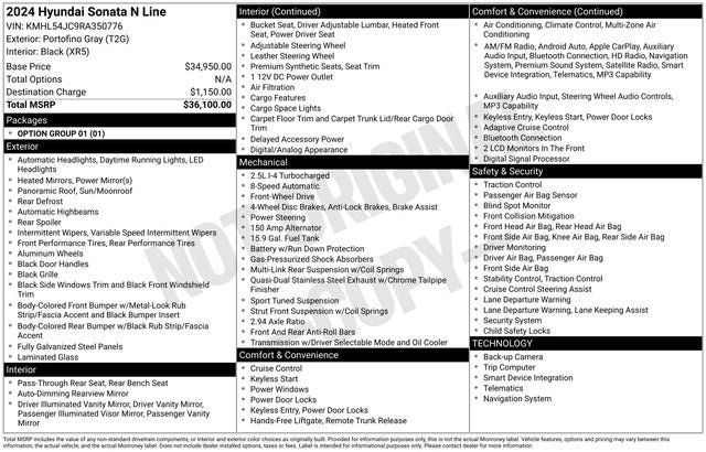 Used 2024 Hyundai Sonata N Line FWD image 7