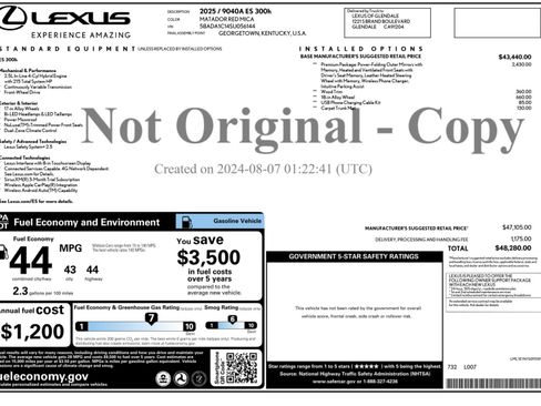 Used 2025 Lexus ES 300h w/ Premium Package FWD image 61