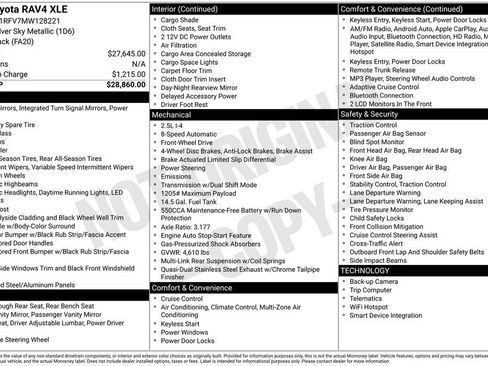 Used 2021 Toyota RAV4 XLE image 6