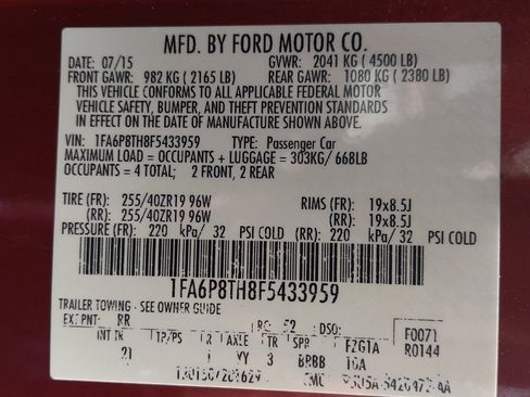 Used 2015 Ford Mustang Coupe w/ Wheel & Stripe Package RWD image 33