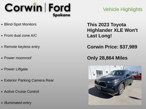 Used 2023 Toyota Highlander XLE AWD/4WD image 6