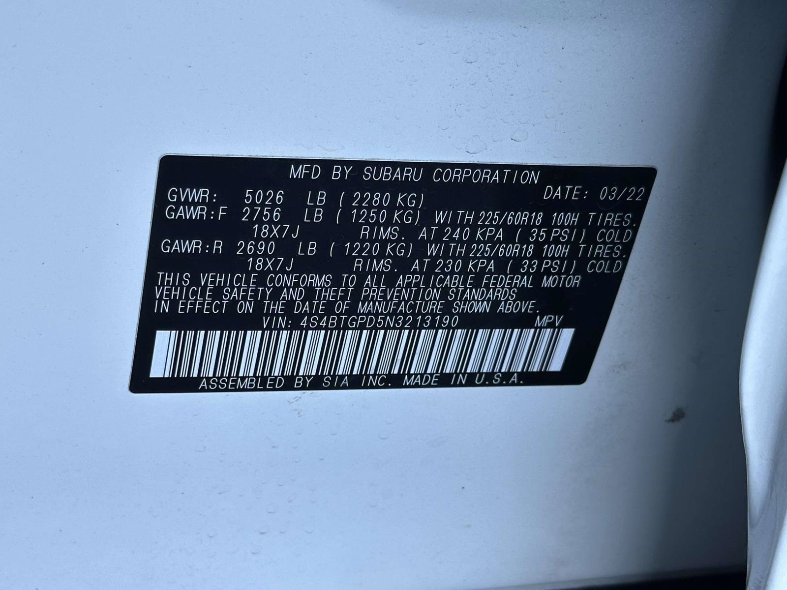 Used 2022 Subaru Outback Touring XT AWD/4WD image 10