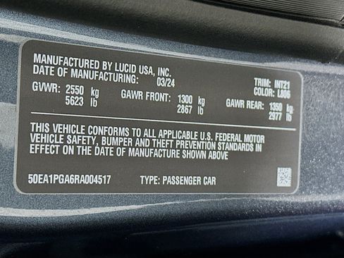 Used 2024 Lucid Air Pure RWD image 12