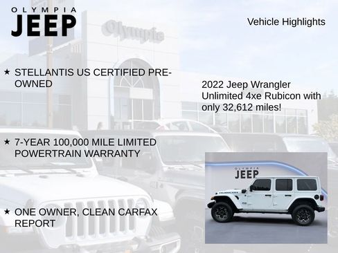 Used 2022 Jeep Wrangler Unlimited Rubicon 4xe w/ Cold Weather Group image 7