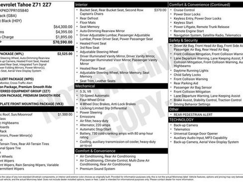 Used 2023 Chevrolet Tahoe Z71 w/ Luxury Package AWD/4WD image 29