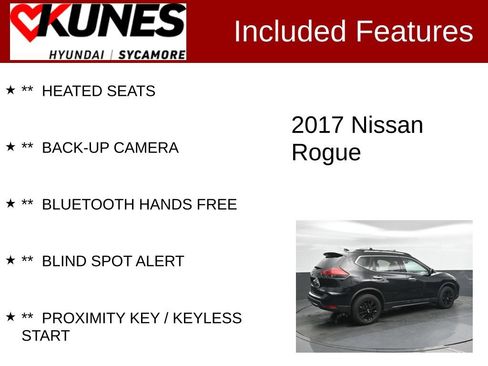 Used 2017 Nissan Rogue SV w/ Midnight Edition AWD/4WD image 2