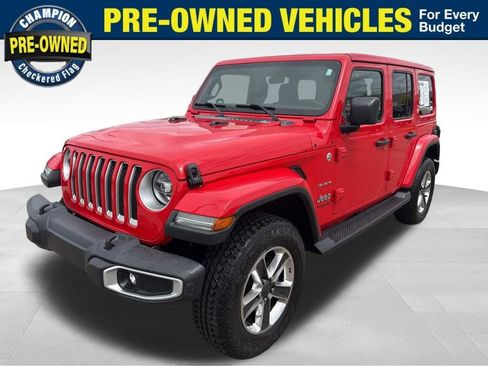 Used 2020 Jeep Wrangler Unlimited Sahara w/ LED Lighting Group AWD/4WD image 1