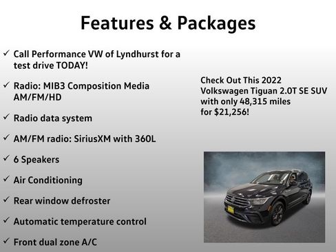 Used 2022 Volkswagen Tiguan SE AWD/4WD image 4