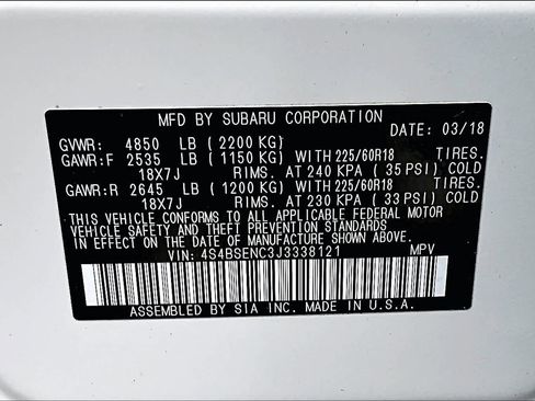 Used 2018 Subaru Outback 3.6R Limited image 33