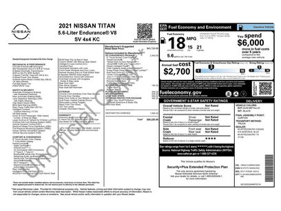 Used 2021 Nissan Titan SV w/ SV Convenience Package