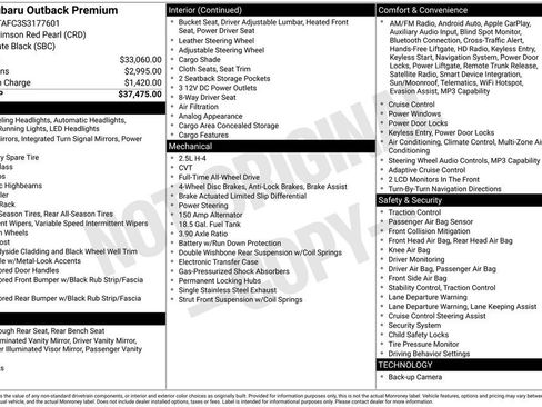 Used 2025 Subaru Outback Premium image 20
