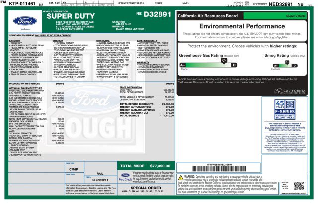 Used 2022 Ford F250 Lariat w/ Tremor Off-Road Package AWD/4WD image 3