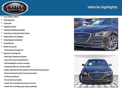 Used 2015 Hyundai Genesis 3.8 w/ Option Group 03 AWD/4WD image 3