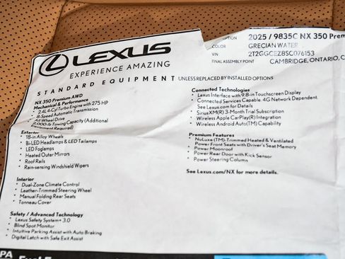 Used 2025 Lexus NX 350 AWD w/ Accessory Package (Z1) image 57