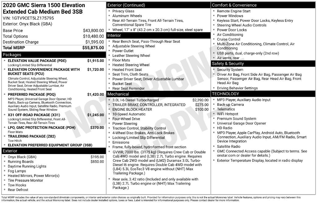 Used 2020 GMC Sierra 1500 Elevation w/ Elevation Value Package AWD/4WD image 40