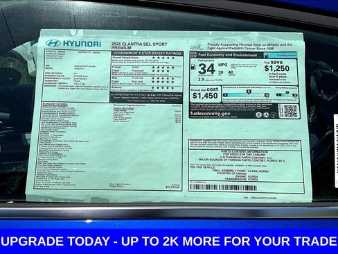 New 2026 Hyundai Elantra SEL Sport Premium w/ Cargo Package FWD image 15