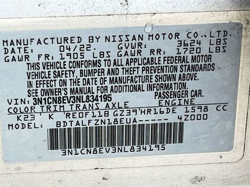 Used 2022 Nissan Versa SV FWD image 31