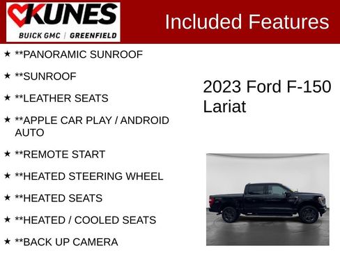 Used 2023 Ford F150 Lariat w/ Equipment Group 502A High AWD/4WD image 2