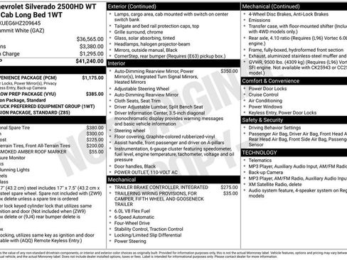 Used 2017 Chevrolet Silverado 2500 W/T w/ WT Convenience Package AWD/4WD image 2