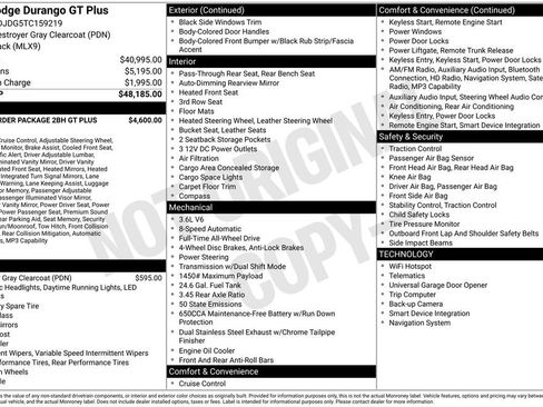 New 2026 Dodge Durango GT AWD/4WD image 41