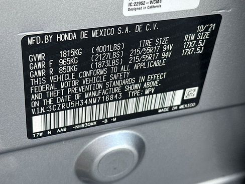 Certified 2022 Honda HR-V LX image 26