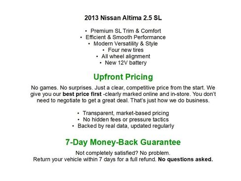 Used 2013 Nissan Altima 2.5 SL w/ Technology Pkg image 1