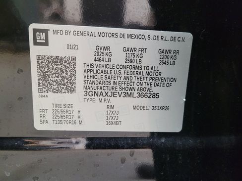 Used 2021 Chevrolet Equinox LT w/ LPO, Cargo Package FWD image 33