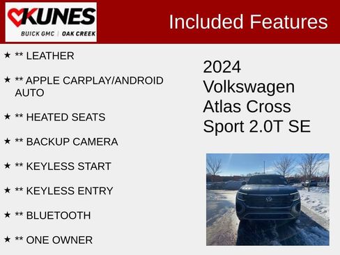 Used 2024 Volkswagen Atlas Cross Sport SE image 2