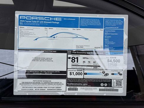 New 2025 Porsche Taycan Turbo GT image 26