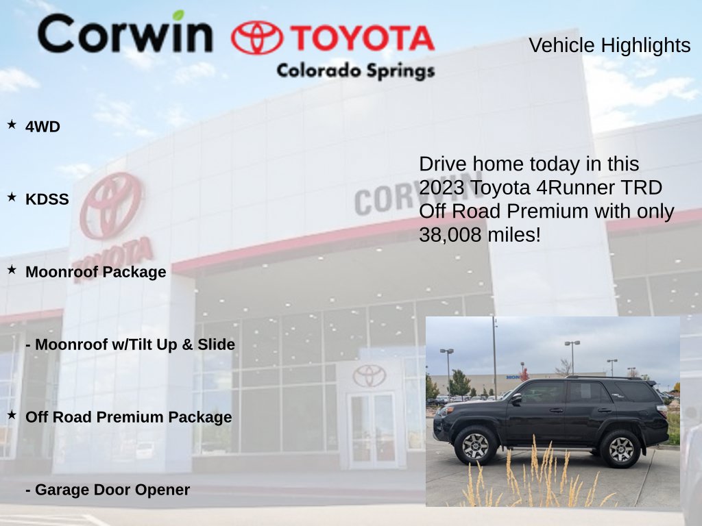 Used 2023 Toyota 4Runner TRD Off-Road Premium w/ Moonroof Package AWD/4WD image 7