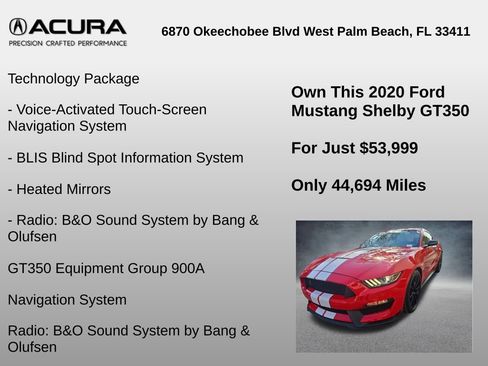 Used 2020 Ford Mustang Shelby GT350 w/ Technology Package image 6